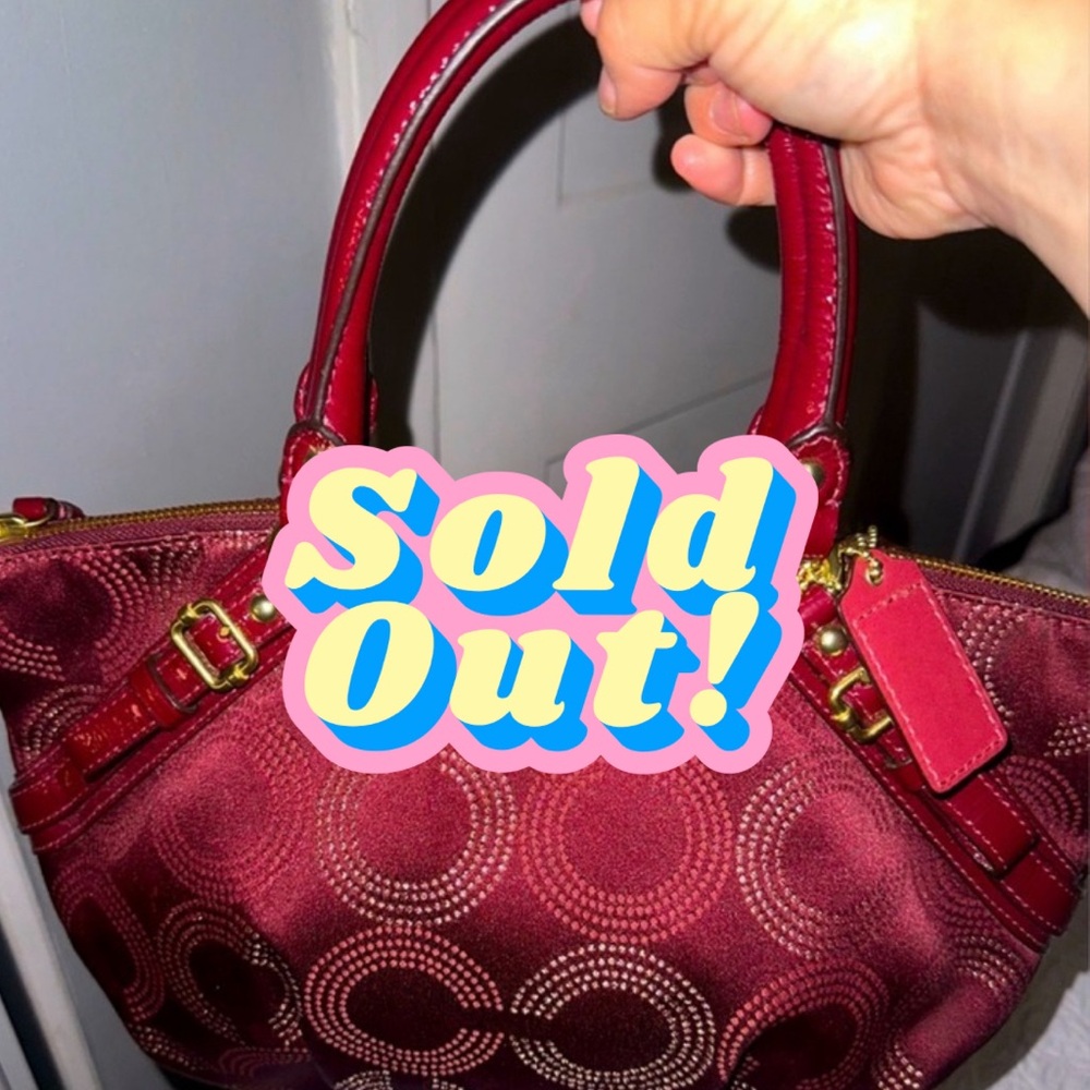 Rare Coach Madison Dotted OP Art Signature C Sophia Satchel Bag 15935 - Picture 1 of 5